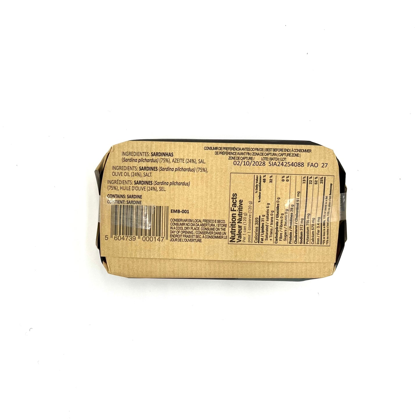 Santos Sardines à l'huile d'olive